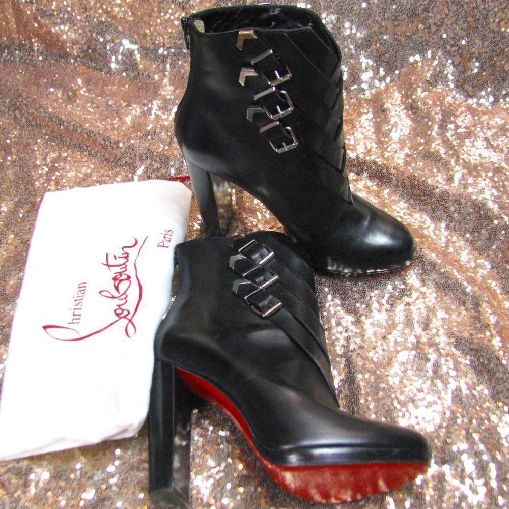 HOST PICK Louboutin leather troop boots 40.5
